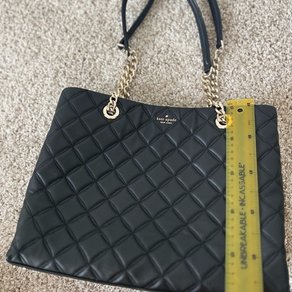 Kate Spade Black Quilted Leather Tote Bag - Picture 5 of 6